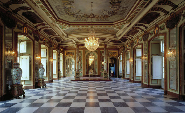 Uma dos salões do Palácio Nacional Queluz, em Sintra 